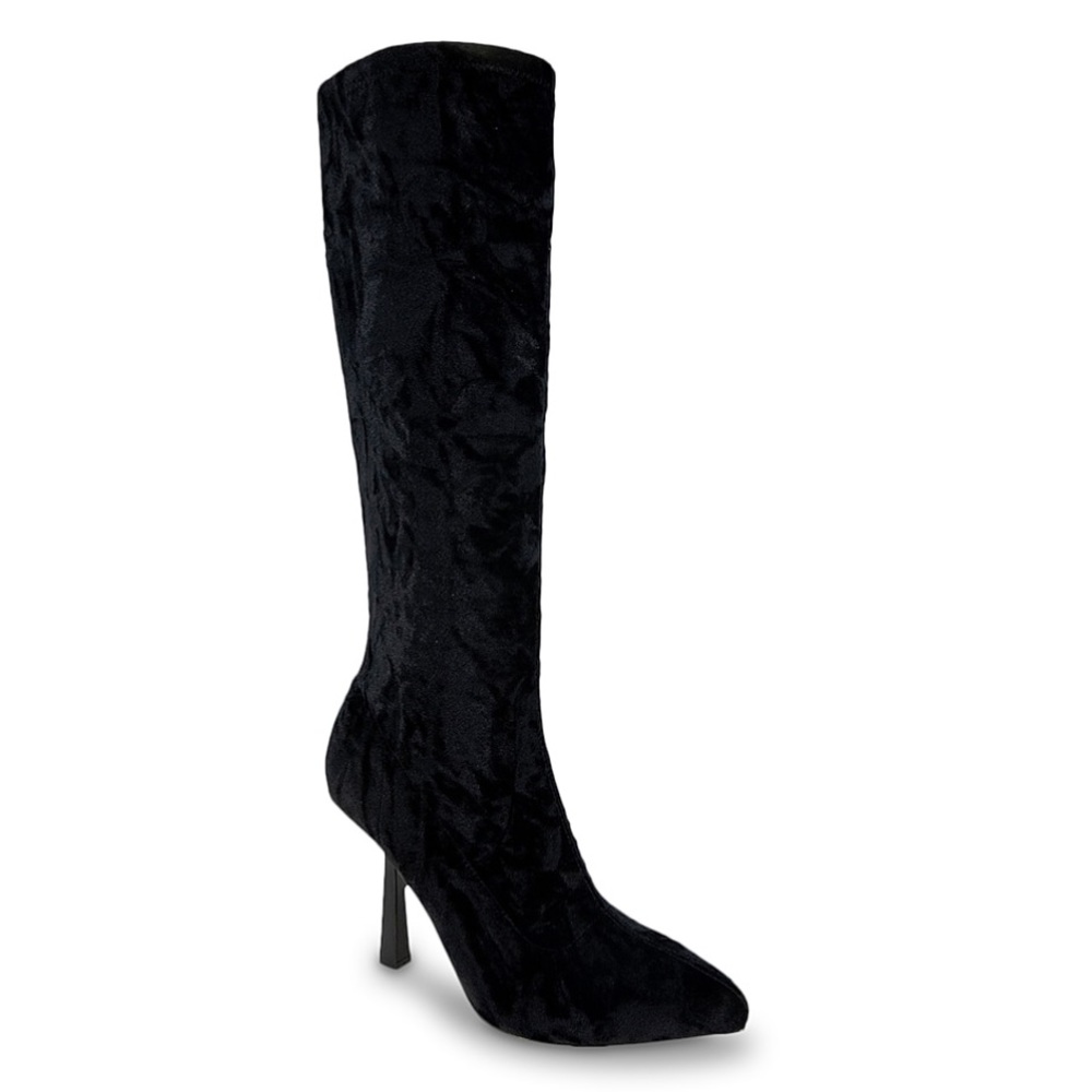 BCBGeneration ISRA Crushed Velvet Tall Heeled Boot